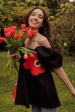 Load image into Gallery viewer, A line top with flowers