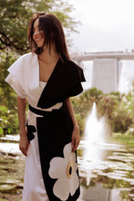 Load image into Gallery viewer, Half & half dress with flowers