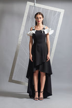 Load image into Gallery viewer, Cold shoulder high low dress