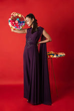 Load image into Gallery viewer, Jumpsuit with belted drapes and slit