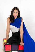 Load image into Gallery viewer, Color block jumpsuit with trailing drape