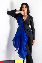Load image into Gallery viewer, Blazer with ruffles and pants set