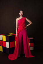 Load image into Gallery viewer, Draped jumpsuit gown