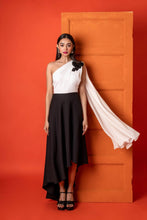 Load image into Gallery viewer, One shoulder dress with drape