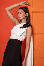 Load image into Gallery viewer, One shoulder dress with drape