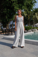 Load image into Gallery viewer, Geometric print jumpsuit with cord work