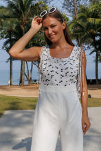 Load image into Gallery viewer, Geometric print jumpsuit with cord work