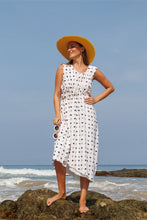 Load image into Gallery viewer, Geometric printed drawstring dress