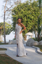 Load image into Gallery viewer, Geometric print drape dress