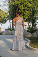 Load image into Gallery viewer, Geometric print drape dress