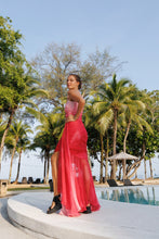 Load image into Gallery viewer, Ombre drape dress gown