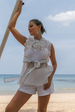 Load image into Gallery viewer, 3D flowers sheer top