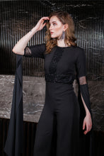 Load image into Gallery viewer, Beadwork jumpsuit with trailing sleeves