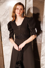 Load image into Gallery viewer, Crystal studded flared jumpsuit