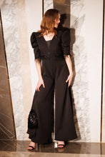 Load image into Gallery viewer, Crystal studded flared jumpsuit