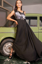 Load image into Gallery viewer, Bias cut loose fit dress with butterfly embroidery