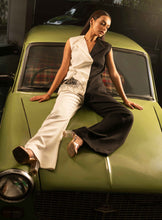 Load image into Gallery viewer, Color blocked co-ord set with butterfly embroidery