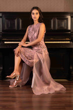 Load image into Gallery viewer, Embroidered short dress with long drapes