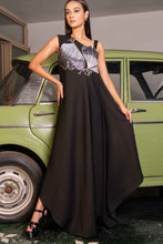 Load image into Gallery viewer, Bias cut loose fit dress with butterfly embroidery