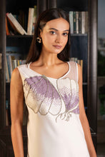 Load image into Gallery viewer, Loose fit flared dress with butterfly embroidery