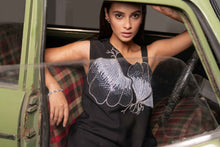 Load image into Gallery viewer, Bias cut loose fit dress with butterfly embroidery