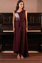 Load image into Gallery viewer, Tie up high low dress with embroidery