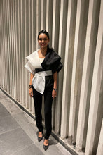 Load image into Gallery viewer, Half and half overlay wrap top