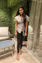Load image into Gallery viewer, Overlap wrap top with belt - Pranati Kejriwall