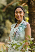 Load image into Gallery viewer, Tiffany shirt with embroidered frill - Pranati Kejriwall