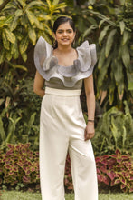 Load image into Gallery viewer, Scoop neck ruffle jumpsuit - Pranati Kejriwall