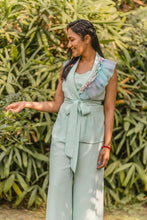 Load image into Gallery viewer, Tiffany shirt with embroidered frill - Pranati Kejriwall