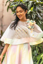 Load image into Gallery viewer, Ombre cape and skirt co-ord set - Pranati Kejriwall