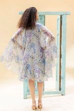 Load image into Gallery viewer, Dress with printed wrap cape