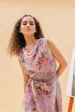 Load image into Gallery viewer, Floral printed drape dress