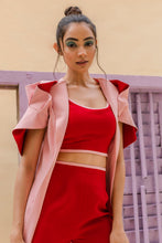 Load image into Gallery viewer, Origami sleeve jacket, top and pant co-ord set