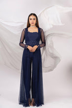 Load image into Gallery viewer, Jumpsuit with tulle jacket and belt - Pranati Kejriwall