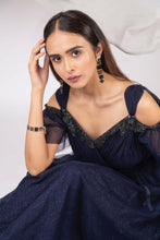 Load image into Gallery viewer, Fit & flare gown in glitter tulle - Pranati Kejriwall