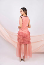 Load image into Gallery viewer, Straight dress with overlapping tulle panels - Pranati Kejriwall