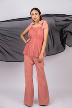 Load image into Gallery viewer, Peplum jumpsuit with tulle gathers - Pranati Kejriwall