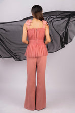 Load image into Gallery viewer, Peplum jumpsuit with tulle gathers - Pranati Kejriwall