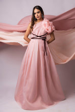 Load image into Gallery viewer, Dramatic gown with pleats and smocked sleeve - Pranati Kejriwall