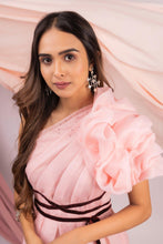 Load image into Gallery viewer, Dramatic gown with pleats and smocked sleeve - Pranati Kejriwall