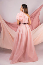 Load image into Gallery viewer, Dramatic gown with pleats and smocked sleeve - Pranati Kejriwall