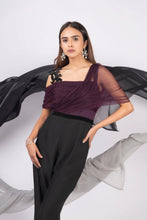 Load image into Gallery viewer, Drape asymmetric jumpsuit with cutwork strap - Pranati Kejriwall