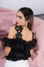 Load image into Gallery viewer, Cocktail gown with ruffles and sequin - Pranati Kejriwall