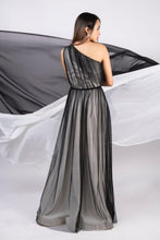 Load image into Gallery viewer, One shoulder tulle gown with gathers - Pranati Kejriwall