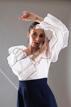 Load image into Gallery viewer, Jumpsuit with ruffle on sleeves