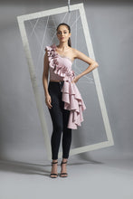 Load image into Gallery viewer, One Shoulder Asymmetrical Ruffle Top - Pranati Kejriwall