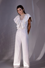 Load image into Gallery viewer, Ruffle jumpsuit with rhinestones