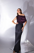 Load image into Gallery viewer, Metallic velvet drape jumpsuit